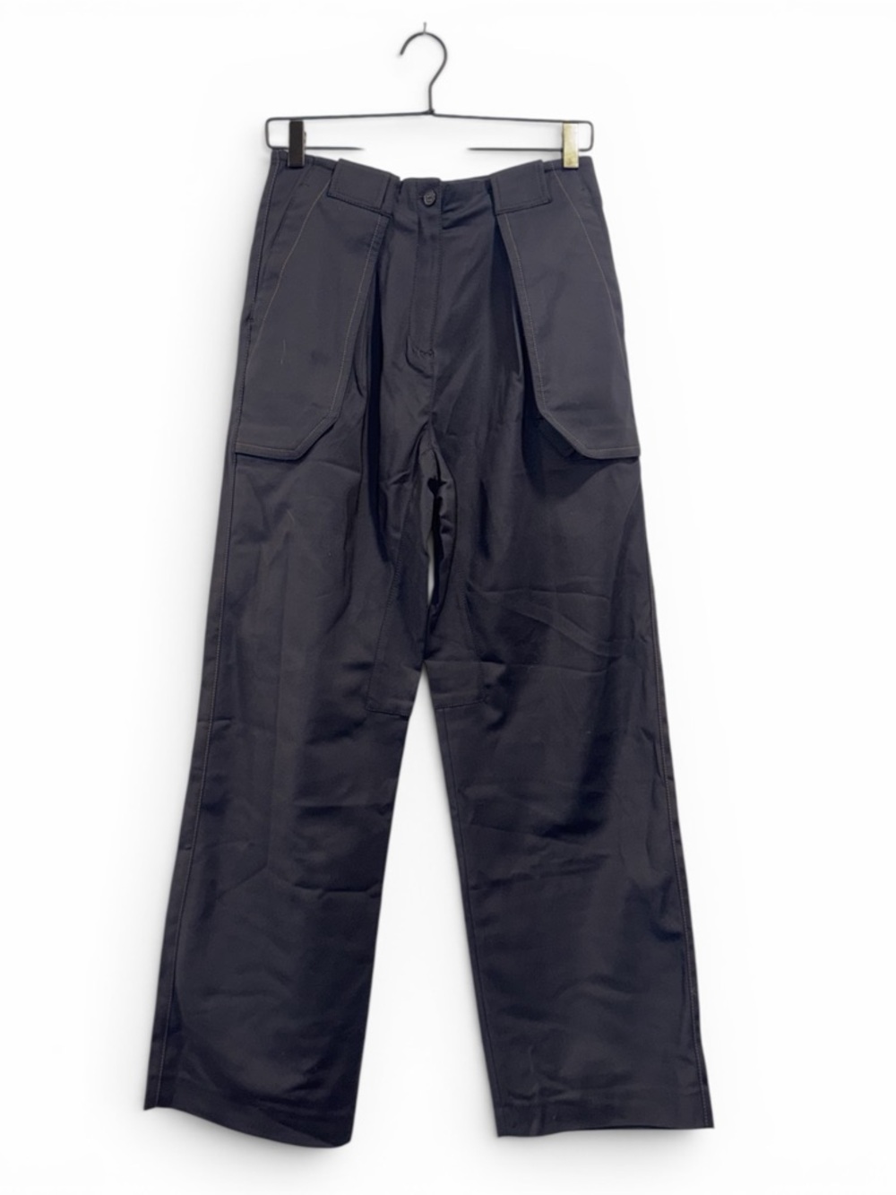 Wales Bonner Black Cargo Trousers Wide Leg 10–12 Pants Slacks Work Casual NWT 🟡 - Picture 4 of 14